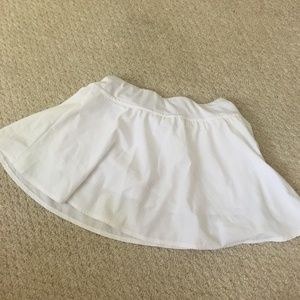 White tennis skirt